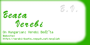 beata verebi business card